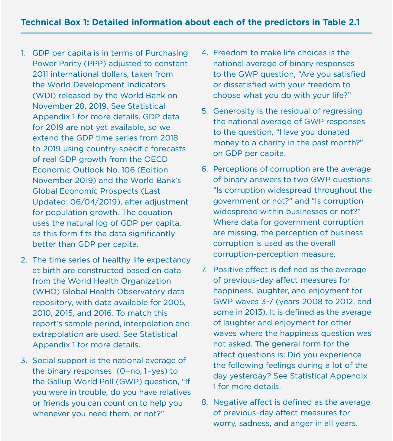 Technical Box 1: Detailed information about each of the predictors in Table 2.1